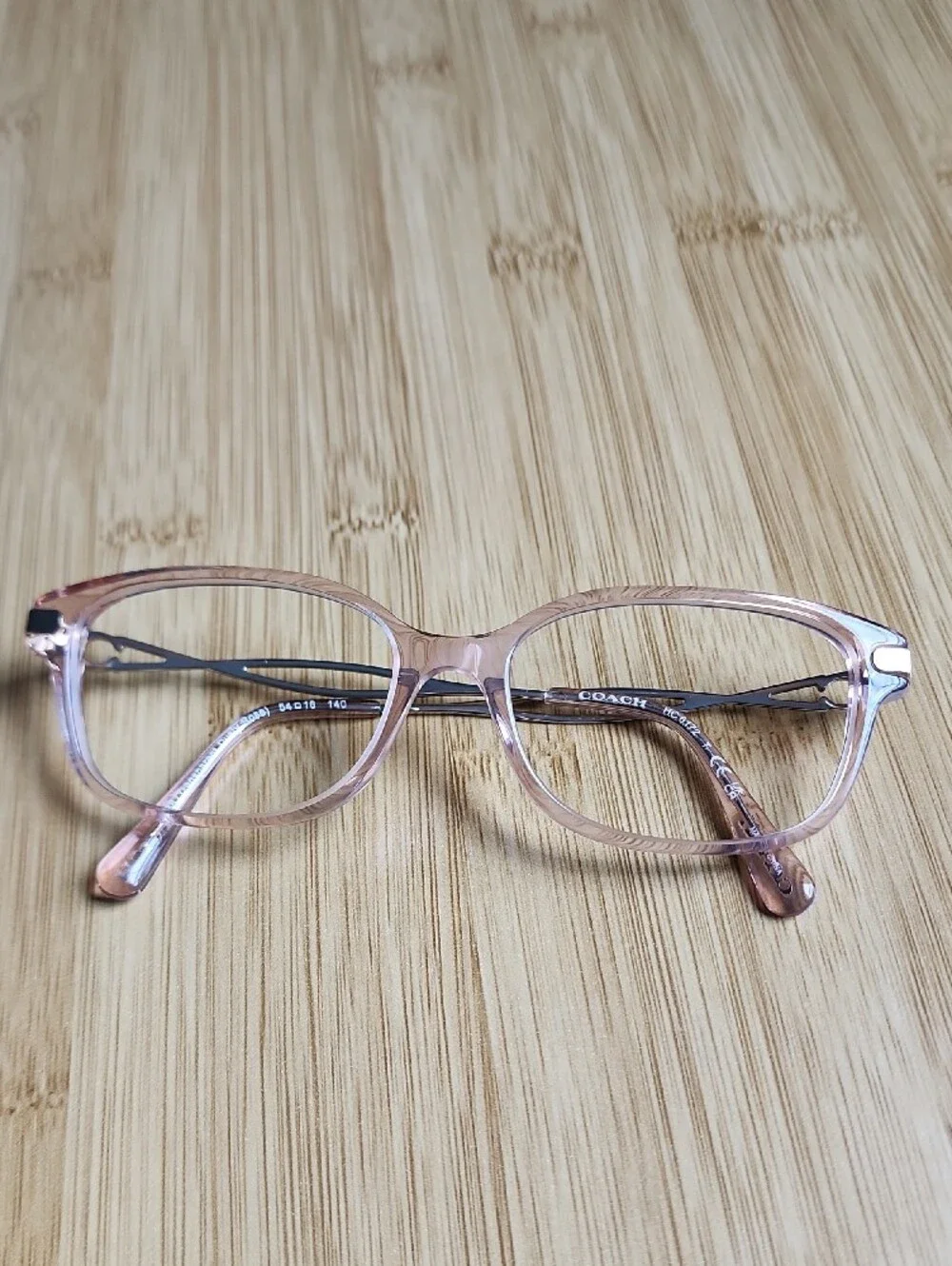 Coach Rose Pink Crystal HC 6172 Only Frames With Gold Temples No Lenses